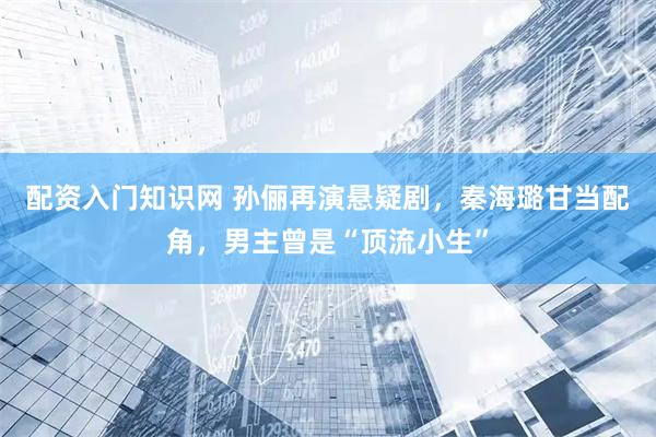 配资入门知识网 孙俪再演悬疑剧，秦海璐甘当配角，男主曾是“顶流小生”
